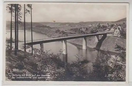 60416 Ak Saalburg mit Blick auf den Staussee um 1940