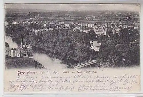 63468 Ak Gera Reuss Blick vom Schloß Osterstein 1901