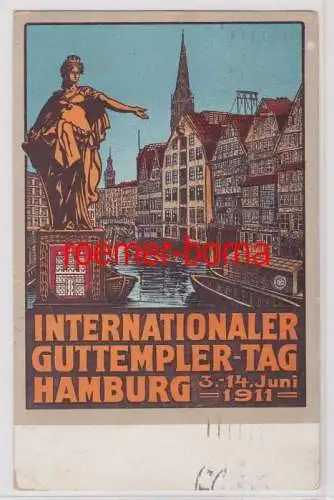 84988 Künstler Ak Internationaler Guttempler-Tag Hamburg 3.-14. Juni 1911