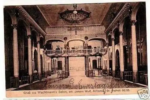 28080 Ak Gruß aus Wachtmanns Salon Altona 1914