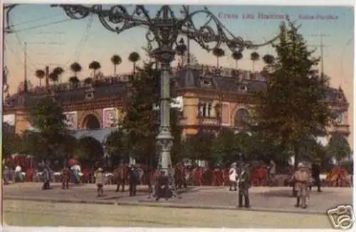 15866 Ak Gruss aus Hamburg Alster-Pavillon 1913