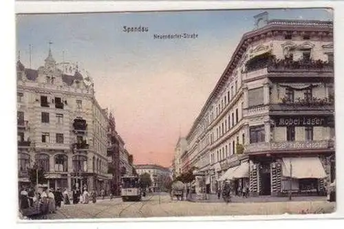 59943 Feldpost Ak Spandau Neuendorfer Strasse Möbellager 1917