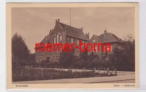 81952 Ak Berlin Wannsee Schule - Schulstraße 1929