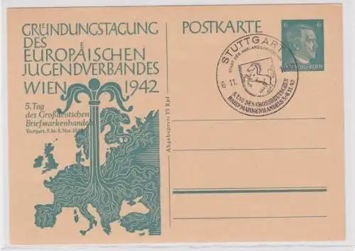 97795 DR Ganzsachen Postkarte P309I Gründungstagung Jugendverband Stuttgart 1942