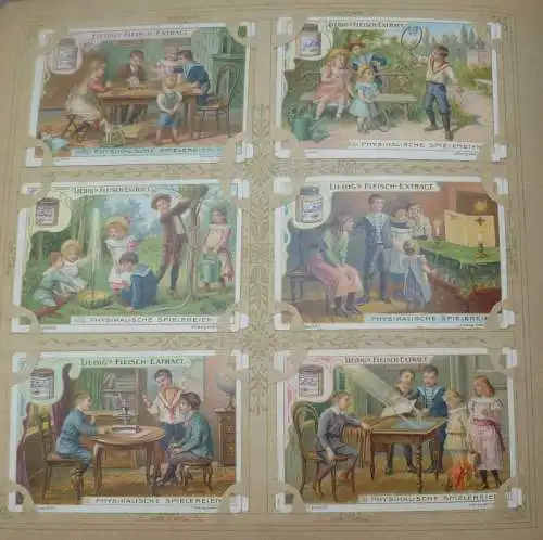 Liebigbilder Serie 654 "Physikalische Spielereien" komplett 1905 (13/ D8709llll)