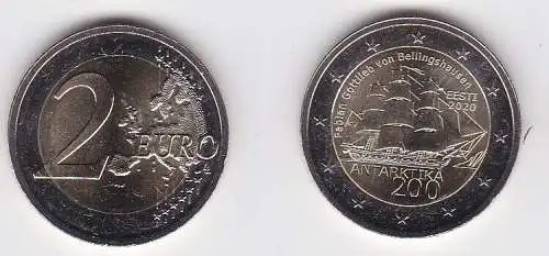 2 Euro Gedenkmünze Estland 200 Jahre Entdeckung der Antarktis 2020 Stgl.(159934)