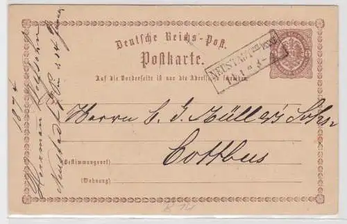 97359 DR Ganzsachen Postkarte Plattenfehler P1/B14 Neustadt - Cottbus 1874