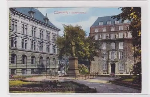 906263 Ak Chemnitz - Beckerdenkmal, Straßenansicht