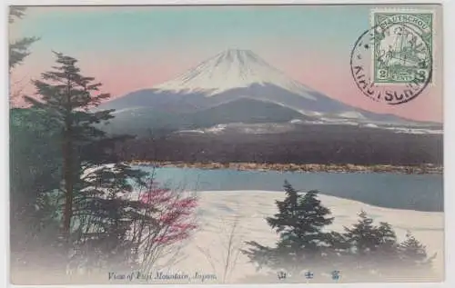 901683 Ak Tsingtau Kiautschou China View of Fuji Mountain, Japan 1911