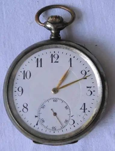 schöne Herren Taschenuhr 800er Silber F.G.Neptun 1914 (112311)