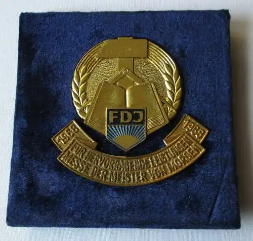 DDR Plakette Bewegung Messe der Meister von Morgen in Gold 1968 (125768)