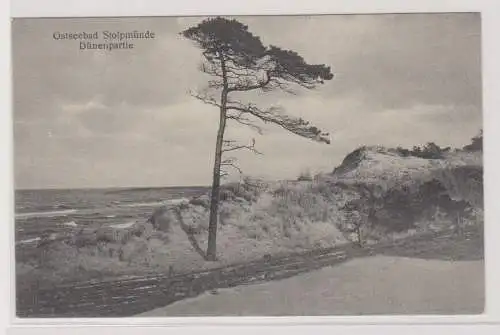 86042 Ak Ostseebad Stolpmünde (Ustka) Dünenpartie um 1910