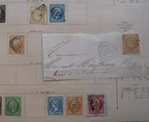 Seltene Briefmarkensammlung Frankreich um 1860 (134851)