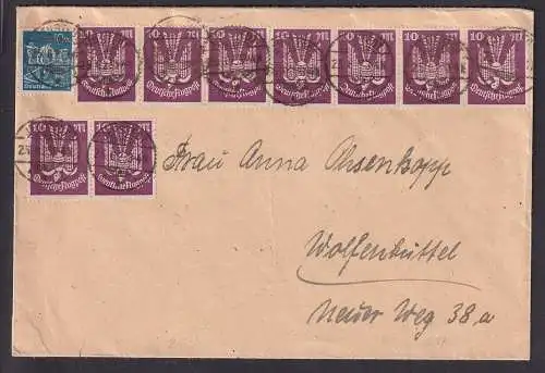 21616 Infla Brief Deutsche Flugpost Jerstedt 25.6.1923