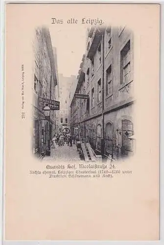 62350 Ak Leipzig Quandts Hof Nicolaistraße 24, Serie: Das alte Leipzig von 1899