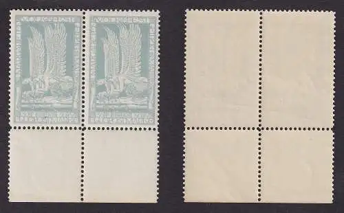 Paar mit Rand **50 Pfennig Flugmarken Margareten-Volksfest Leipzig 1912 (105294)