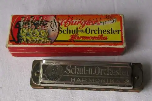 Mundharmonika Burgtor Schul- und Orchester-Harmonika um 1940 (117202)