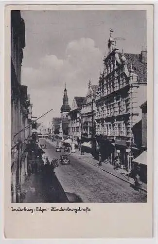 62554 Ak Insterburg in Ostpreussen Hindenburgstraße mit Dresdner Bank 1943