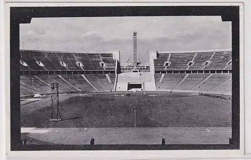 39169 Ak Berlin Sportfeld Olympia-Stadion Blick auf den Glockenturm 1936