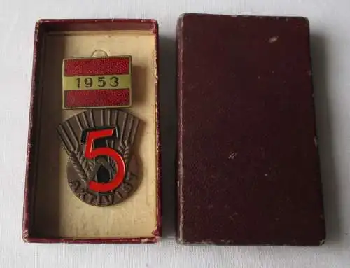 DDR Orden Aktivist des 5 Jahrplan 1953 mit Etui (168325)