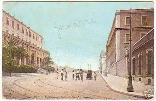 12712 Ak Alger Esplanade Bab el Qued Lycée 1909