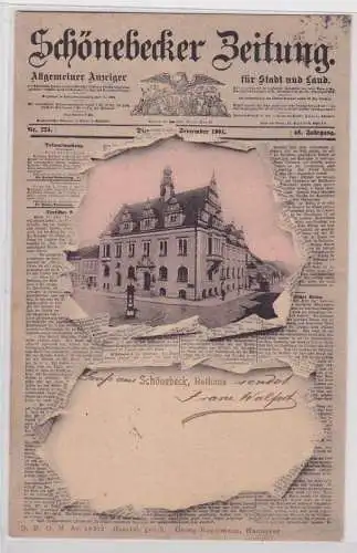 85522 Schönebecker Zeitung Ak Schönebeck Rathaus 1903