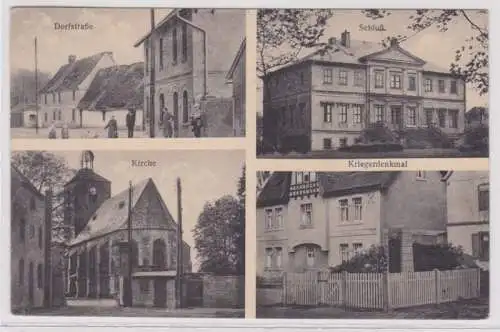 94952 Mehrbild Ak Gruß aus Wolmirstedt Dorfstraße, Kriegerdenkmal usw. um 1920