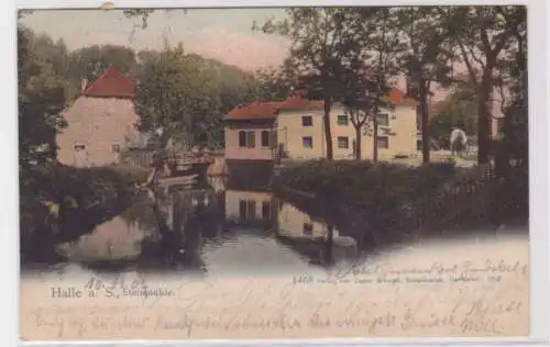 94244 Ak Halle an der Saale Steinmühle 1907