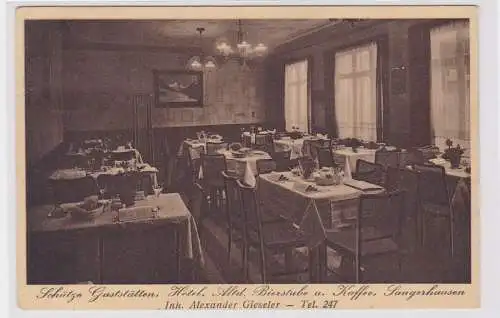 91331 AK Sangerhausen - Schütze Gaststätten, Hotel, Bierstube und Kaffee 1933