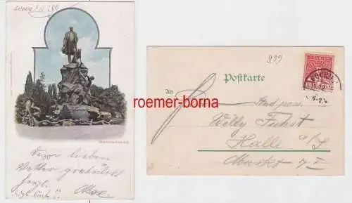 82191 Ak Privatpost Halle an der Saale Courier Briefbeförderung 1897