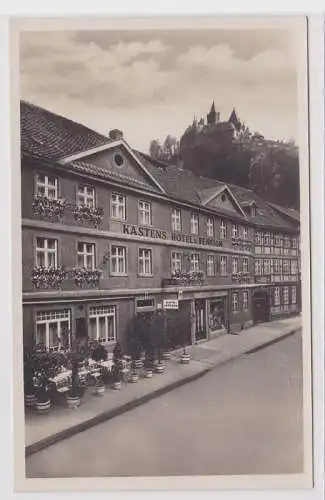 90132 Ak Wernigerode Kastens Hotel und Pension um 1930