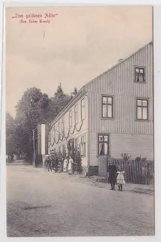 90377 Ak Gruß aus Rothehütte Harz 'Zum goldenen Adler' 1919