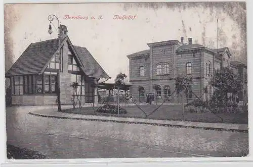 69271 Feldpost Ak Bernburg an der Saale Bahnhof 1915