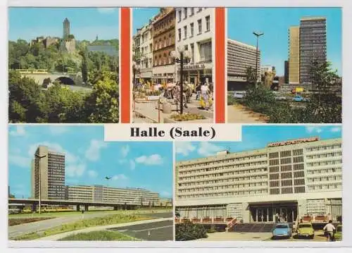 60676 Mehrbild Ak Halle Neustadt Klement Gottwald Strasse, Interhotel 1979