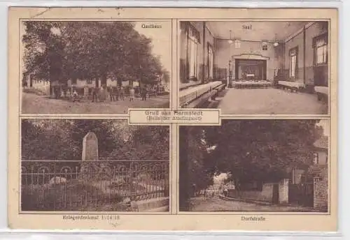 31834 Mehrbild Ak Gruss aus Hermstedt - Gasthaus, Saal, Kriegerdenkmal, Dorfstr.