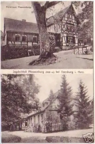 18428 Ak Jagdschloß Plessenburg bei Ilsenburg um 1920