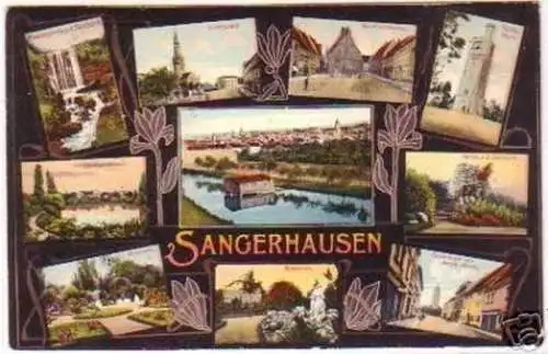 18496 Mehrbild Ak Sangerhausen Ulrichsplatz usw. um1910