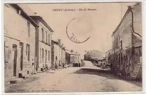 45566 Ak Omont (Ardennes) France Rue du Monceau 1915