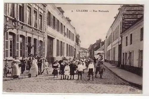 45459 Feldpost Ak Lilliers Rue Nationale 1915