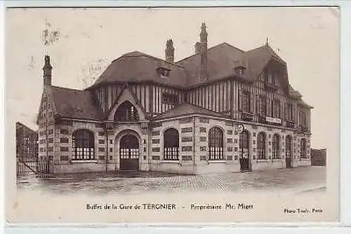 45392 Ak Buffet de la Gare de Tergnier (France) 1937