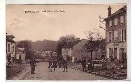 45242 Montreul aux Lions (Aisne) La Poste um 1915