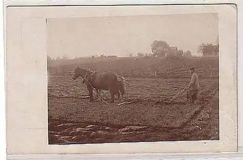 42391 Foto Ak Bergsjö Schweden Bauer mit Pflug 1909