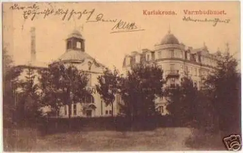 11358 Ak Karlskrona Varmbadhuset 1911