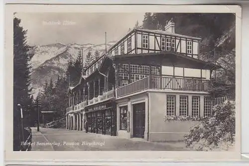 71894 Ak Kurort Semmering, Pension Hirschvogel, Stuhleck, 1926