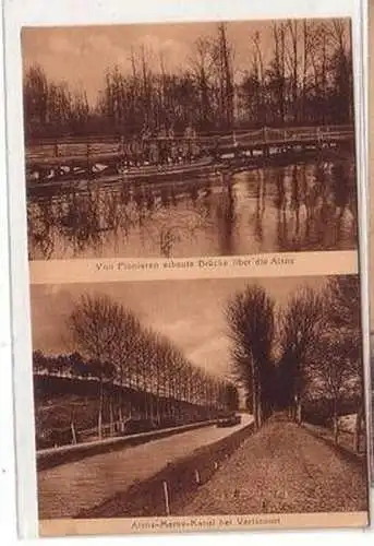 55242 Mehrbild Ak Aisne-Marne Kanal bei Variscourt Frankreich um 1915