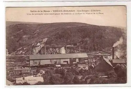 52755 Feldpost Ak Valleé de la Meuse Vireux Molhain Fabrik 1914