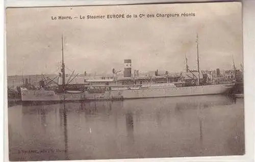 56767 Ak Le Havre Dampfer Le "Europe" um 1910