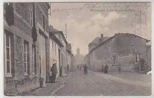 54531 Feldpost Ak Kirchstraße in St. Hilaire la Petit 1915