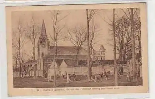 09738 Feldpost Ak Kirche in Buissieux 1. Weltkrieg 1917