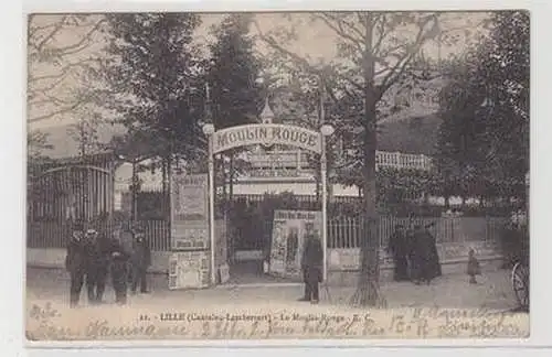 45099 Feldpost Ak Lille Le Moulin Rouge France 1914